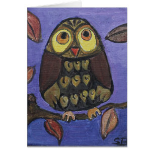 フクロウフォークア絵を描ート