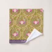 フクロウフォークオリーブ バスタオルセット (ウォッシュタオル)