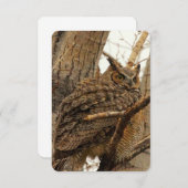 フクロウフラットノテカード サンキューカード (正面/裏面)