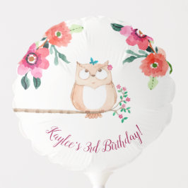 フクロウフローラ誕生日 バルーン