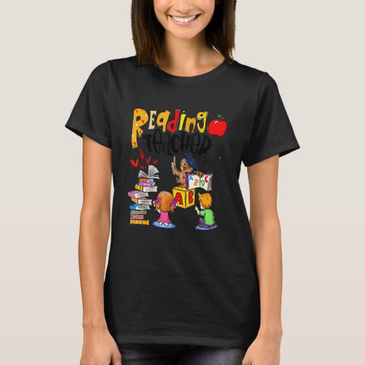 フクロウプリント読ズ先生新学期ボーイズギル Tシャツ (正面)
