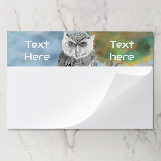 フクロウプリント ペーパーパッド (折り畳み)