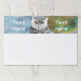 フクロウプリント ペーパーパッド