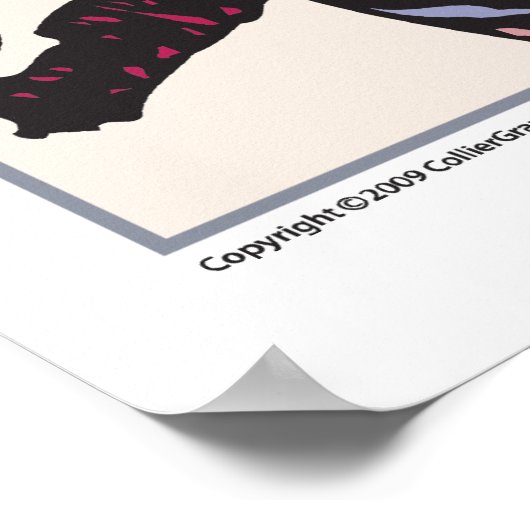 フクロウプリント ポスター (角)