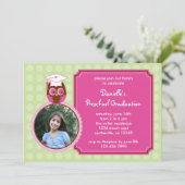 フクロウプレスクール卒業写真招待状 招待状 (スタンド正面)