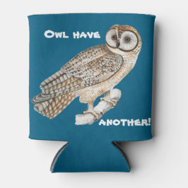 フクロウプンキュートクーラーボックスインブルー 缶クーラー