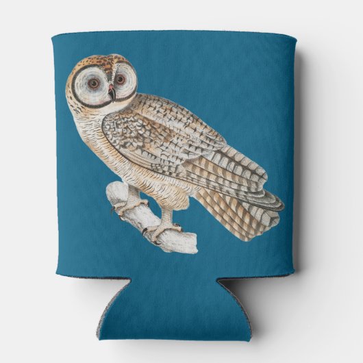 フクロウプンキュートクーラーボックスインブルー 缶クーラー (裏面)