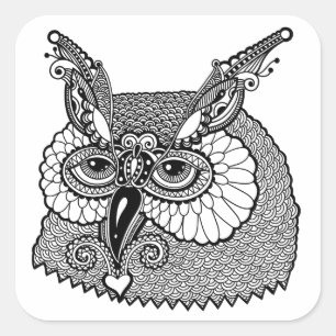 フクロウヘッドZendoodle スクエアシール