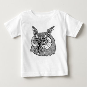 フクロウヘッドZendoodle ベビーTシャツ
