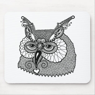 フクロウヘッドZendoodle マウスパッド