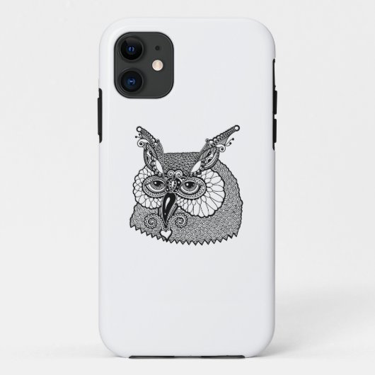 フクロウヘッドZendoodle Case-Mate iPhoneケース (裏面)