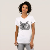 フクロウヘッドZendoodle Tシャツ (正面フル)