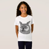 フクロウヘッドZendoodle Tシャツ (正面フル)