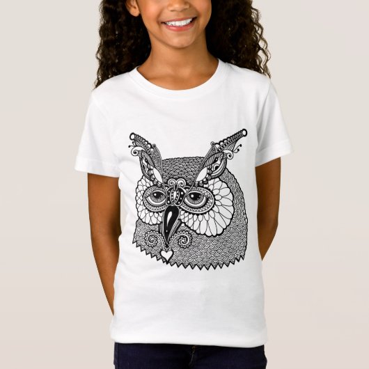 フクロウヘッドZendoodle Tシャツ (正面)