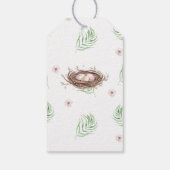 フクロウベビーありがとうギフトラベルは男の子を好む ギフトタグ (裏面)