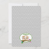 フクロウベビーシャワー招待状ベビーモンマイダディ 招待状 (裏面)