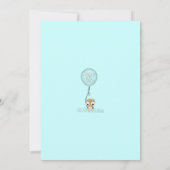 フクロウベビーシャワー招待状ボーイモンマイパパ 招待状 (裏面)