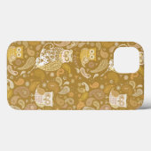 フクロウペイズリーベージュ Case-Mate iPhoneケース (裏面 (横))