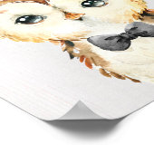 フクロウボウタイウッドランド子供部屋アートプリント ポスター (角)