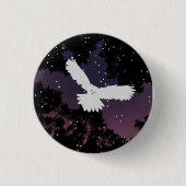 フクロウボタン 缶バッジ (正面)
