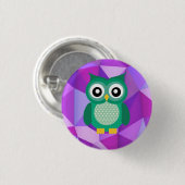 フクロウボタン 缶バッジ (正面&裏面)