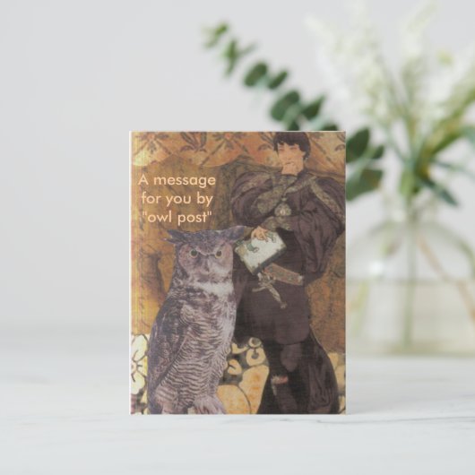 "フクロウポスト"のによってあなたのためのメッセージ ポストカード (スタンド正面)