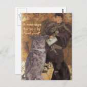 "フクロウポスト"のによってあなたのためのメッセージ ポストカード (正面/裏面)