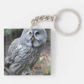 フクロウポートレート写真 キーホルダー (裏面)