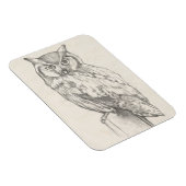 フクロウポートレート – スケッチ マグネット (右側)