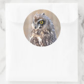 フクロウポートレート ラウンドシール (バッグ)