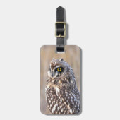 フクロウポートレート ラゲッジタグ (正面縦)