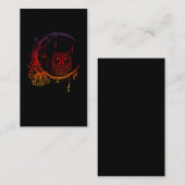 フクロウムーンスピリチュアル自然鳥観察ラブバード 名刺 (正面/裏面)