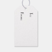 フクロウモダンコレクション芸術品を気取ったイラスト ギフトタグ (裏面)