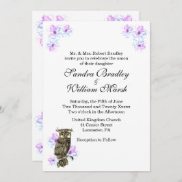 フクロウユニークの結婚結婚 招待状