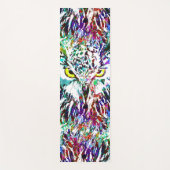 フクロウヨガマット |フロカラフルウ |抽象芸術フクロウ ヨガマット (正面)