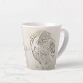 フクロウラテマグカップ カフェラテマグ (右アングル)
