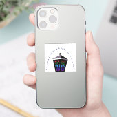 フクロウランタンステッカー シール (スマートフォン)