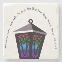 フクロウランタンストーンコースター