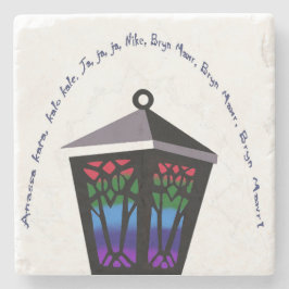 フクロウランタンストーンコースター ストーンコースター