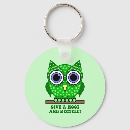 フクロウリサイクル キーホルダー (正面)