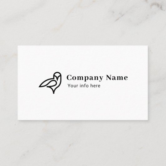 フクロウロゴ名刺 名刺 (裏面)