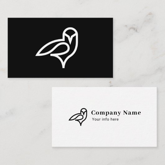 フクロウロゴ名刺 名刺 (正面/裏面)