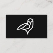 フクロウロゴ名刺 名刺 (正面)