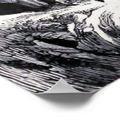 フクロウヴィンテージイラストレーション ポスター (角)