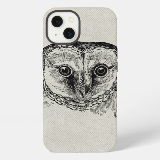 フクロウヴィンテージ iPhoneケース (裏面)