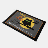 フクロウ不気味グモダハロウィン ドアマット (アングル)
