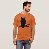 フクロウ不気味シルエット Tシャツ (正面フル)