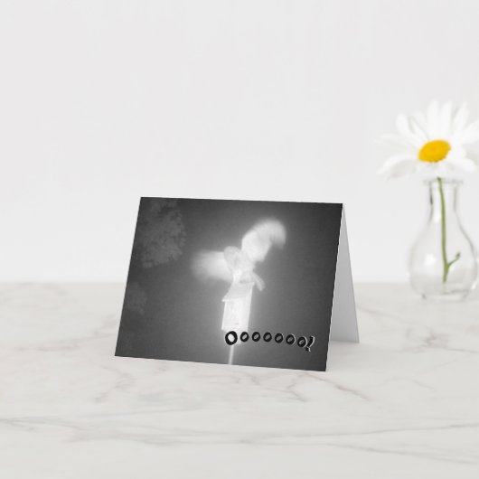 フクロウ不気味ハロウィーンカード カード (小さな植物)