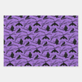 フクロウ不気味ハロウィーンラッピング紙シートSet-3 ラッピングペーパーシート (正面2)