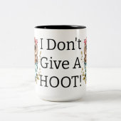 フクロウ与えが無い ツートーンマグカップ (中央)